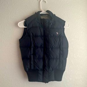 Black puffer vest from Abercrombie. Size Small.